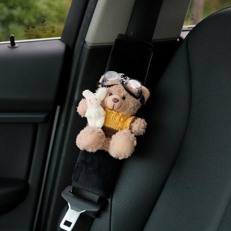 Plush Cute Bear Car Seat Belt Shoulder Pads