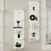 3/5-Tier Floating Wall Shelf Unit For Wall Decor & Makeup Vanity - White Narrow Cute Display Storage Shelf For Small Spaces