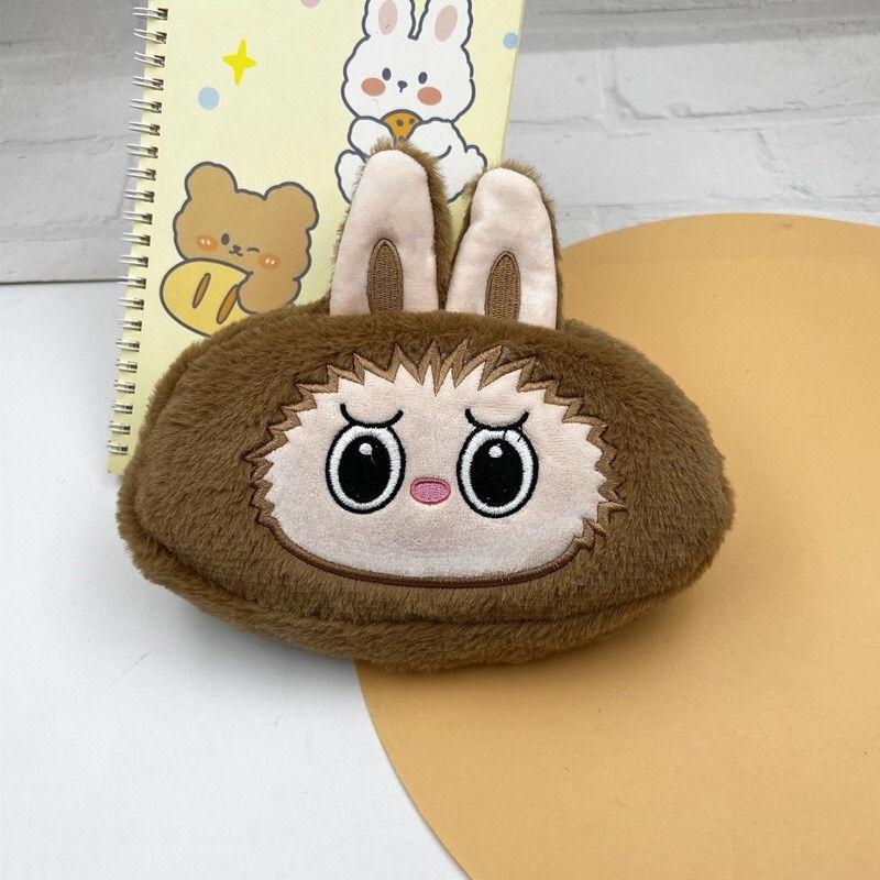 Tegneserie penal søt plysj sminkepose student stor kapasitet oppbevaringspose for skrivesaker