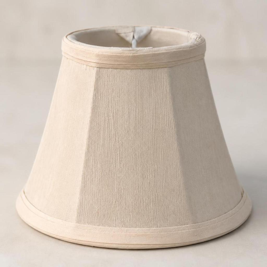 6 Pieces Attach-on Lampshade Bamboo-Textured Textile Small