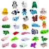 50 Piezas de Animales Mini 3D Impresos para Niños Pequeñas Figuras 3D Impresas para Recuerdos de Fiesta Intercambio de Regalos Juguetes Fidget Articulados Flexibles para Premios de Aula