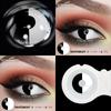 1 Pair Color Contact Lenses for Eyes Cosplay White Lenses Anime Accessories Lenses Black Contacts Lenses for Halloween