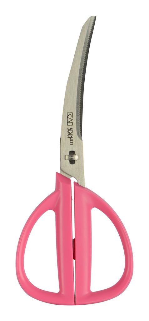 Kai Corporation KAI Kitchen Scissors, Disassemblable, Curved, with Case, Pink, Kitchen Tool, Kai House Select DH2054