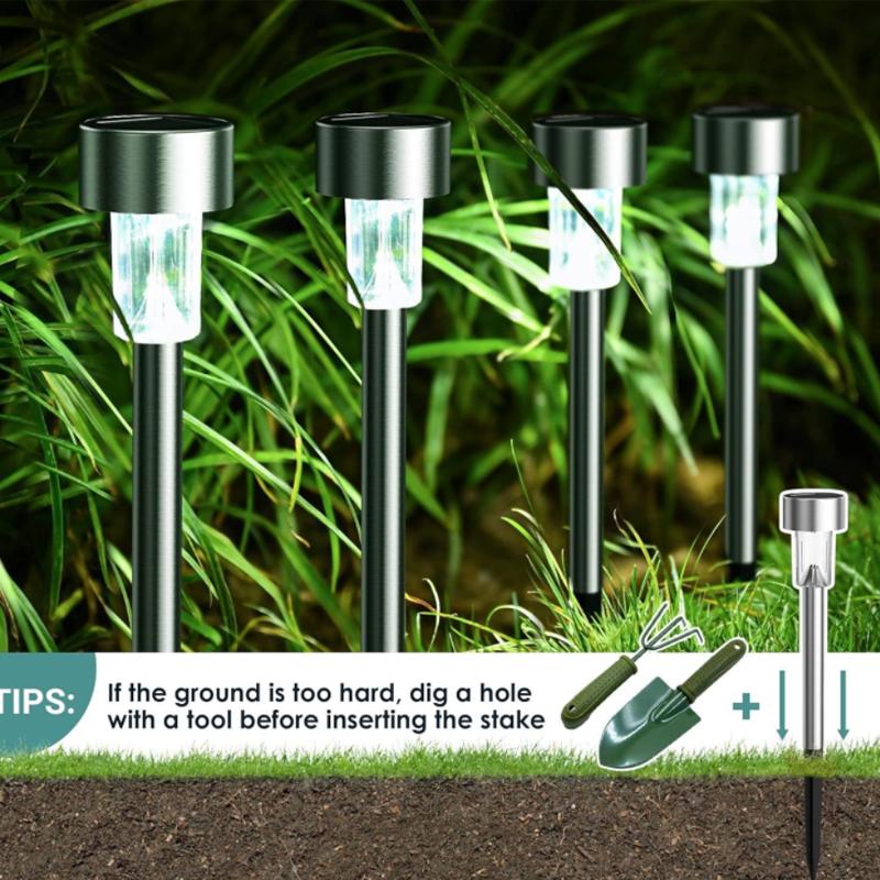 Solar Light Garden Decoration Tools Outdoor Solar Powered Lamp Waterproof Landscape Lighting for Pathway Patio Yard Lawn