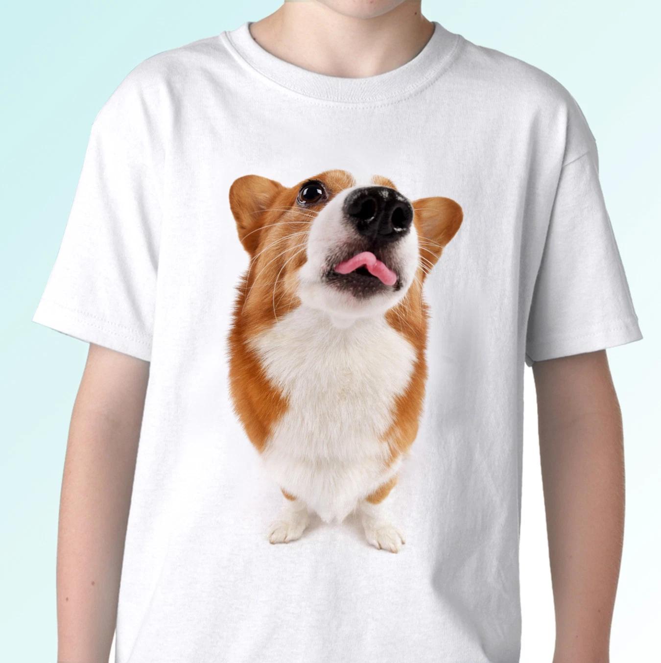 Welsh Corgi kids boys T-Shirt dog top animal tee design s s kids baby sizes 160