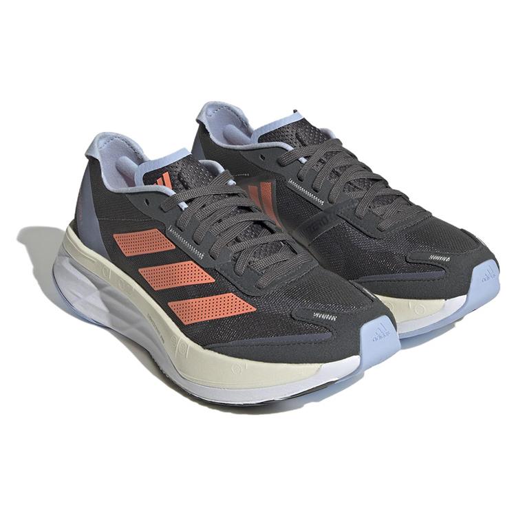 New Adidas Adizero Boston 11 'Grey Coral Fusion' Women's HQ3698