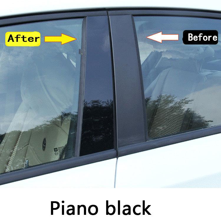 For Mazda CX-3 CX3 2015 2016 2017 2018 - Car PC Material Pillar Post Cover Door Trim Window Piano Black Molding Sticker