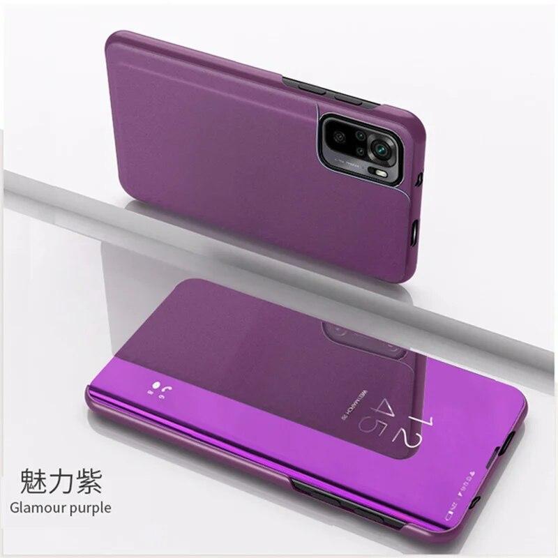 Pro Xiaomi Poco M5S Kožené Smart Mirror Magnetické Flip Pouzdro na Telefon Pro Poko Pocco Poxo Little M5S M 5S 5 S PocoM5S 4G Zadní kryt