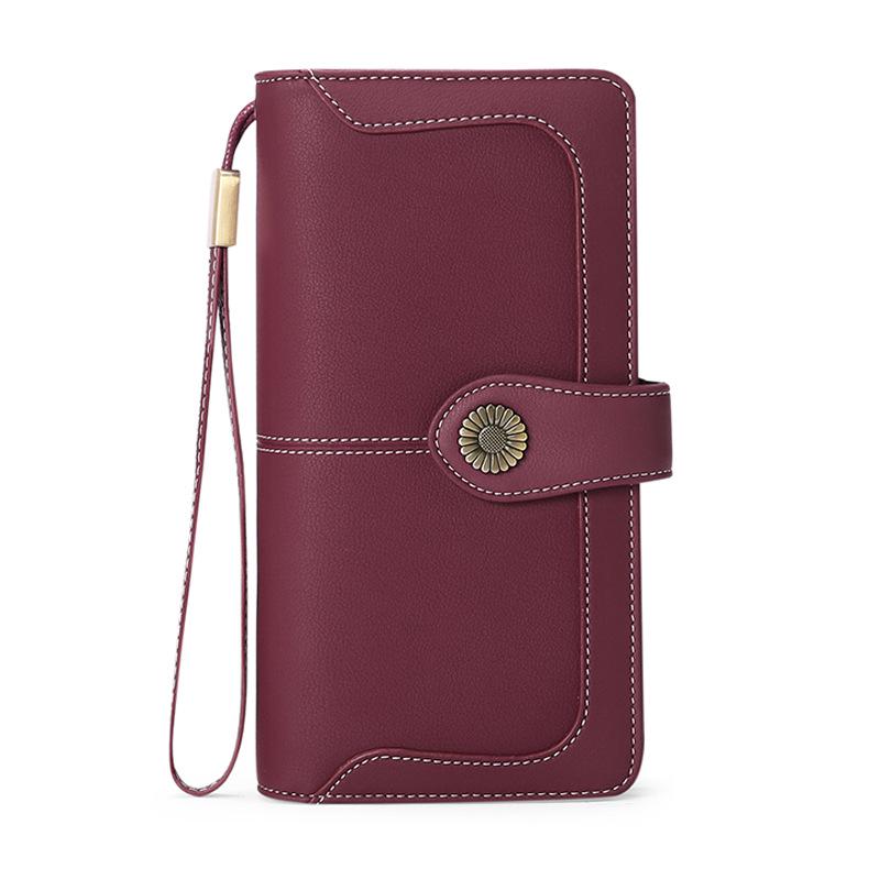 Women's Long Zipper RFID Wallet - European & American Style, Large Capacity PU Leather Clutch
