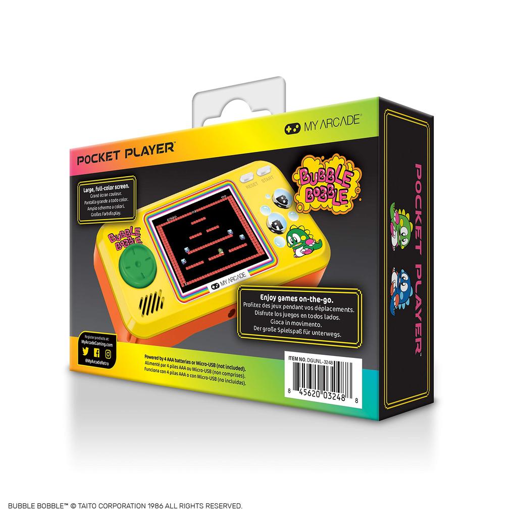MyArcade Bubble Bobble Pocket Player Yellow & Black DGUNL-3248