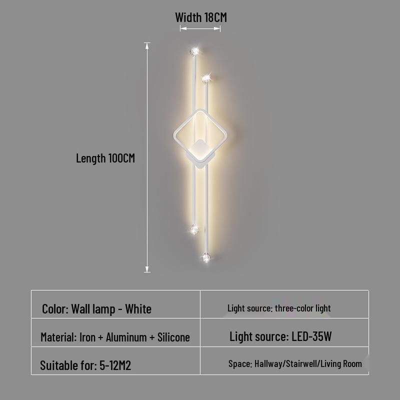 Modern LED Luxury Wall Lamp: Creative Bedside Light for Home Living Room