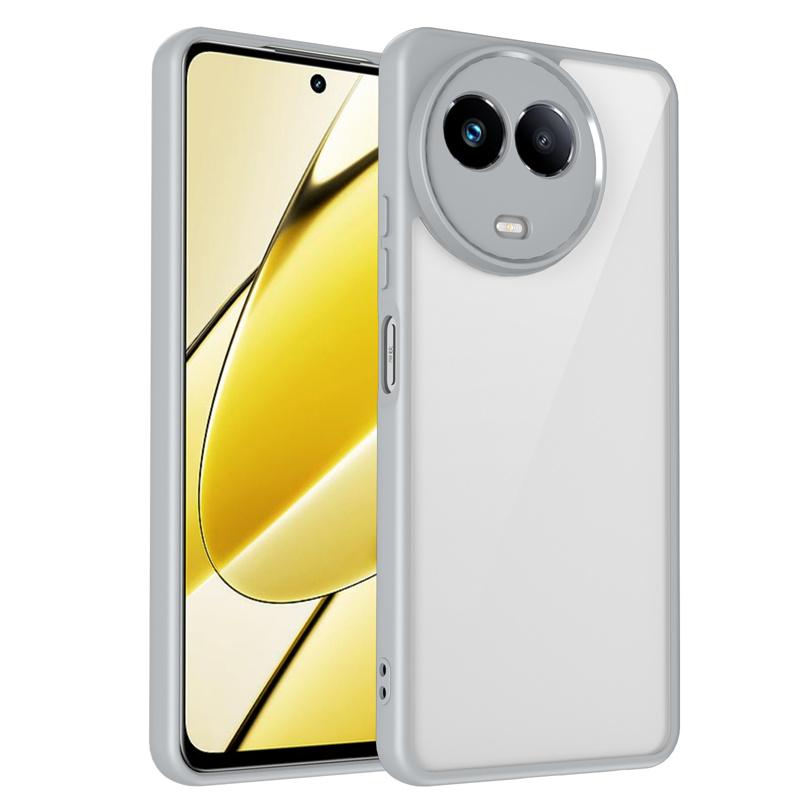 Realme 11 5G RMX3780 Case Plating Silicone Bumper Shockproof Clear Back Cover Hard Matte Phone Case for Realme 11 5G RMX3780
