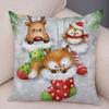 50 Style Merry Christmas Cushion Cover Decor Cute Cartoon Santa Claus Snowman Pillow Case Soft Plush Pillowcase for Sofa Home