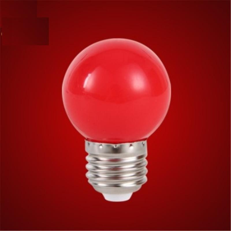 

7 кольорів LED кольорова лампочка E27 3 Вт 220 В Кругла форма Модна Красиве світло Освітлення Лампа Для дому червоний