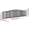 Vidaxl Kosze Gabionowe, 9 Szt, 400X30X80/100 Cm, Galwanizowane Żelazo
