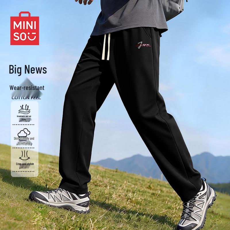 

MINISO Men s American Style Slim-Fit Straight Leg Casual Trousers 3XL