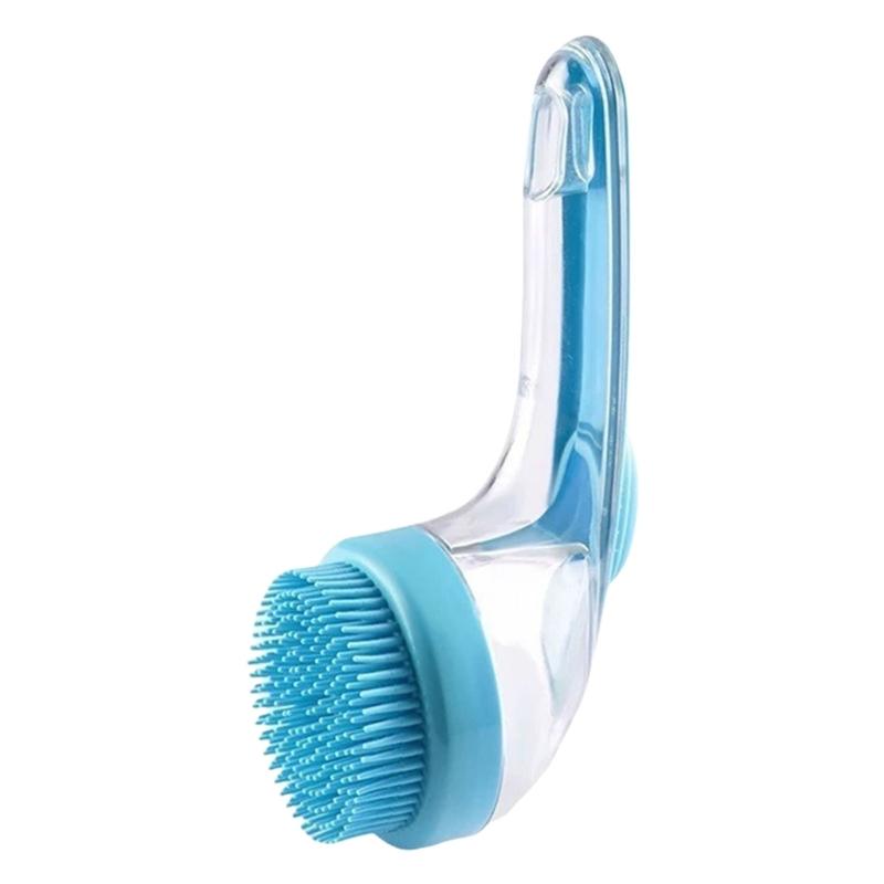 

Massage Pet Grooming Brush Gentle Massage And Cleaning Solution Grooming and Bathing Tool Ideal For Home Or Travel синий