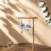 Hot Selling Irregular Wave Enamel Color Earrings Metal Line Texture Design Flow Curve Versatile Earrings