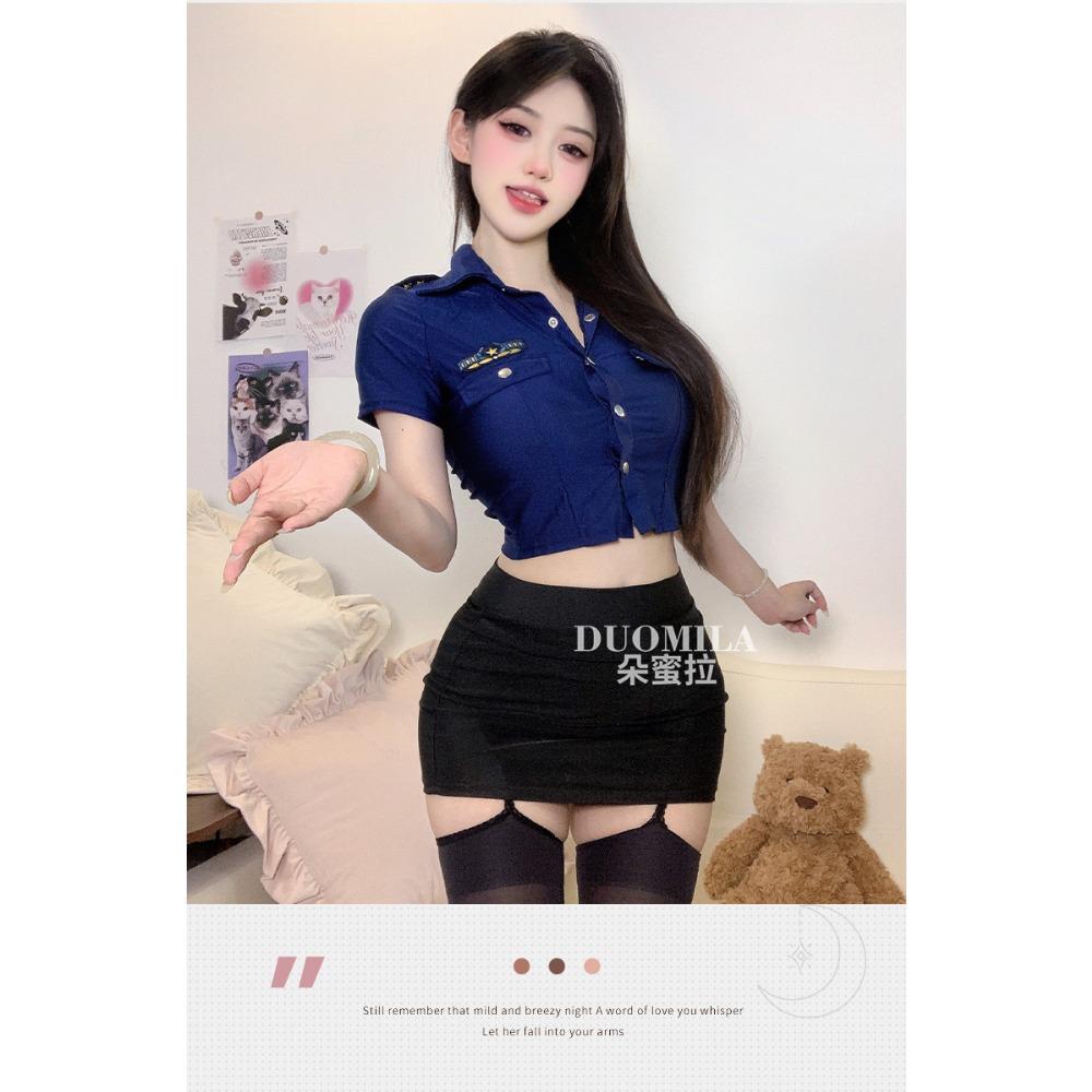 Domila Sexy Lingerie Sexy Policewoman Hot Hollow Seduction Uniform Passion Cosplay Nightclub Suit