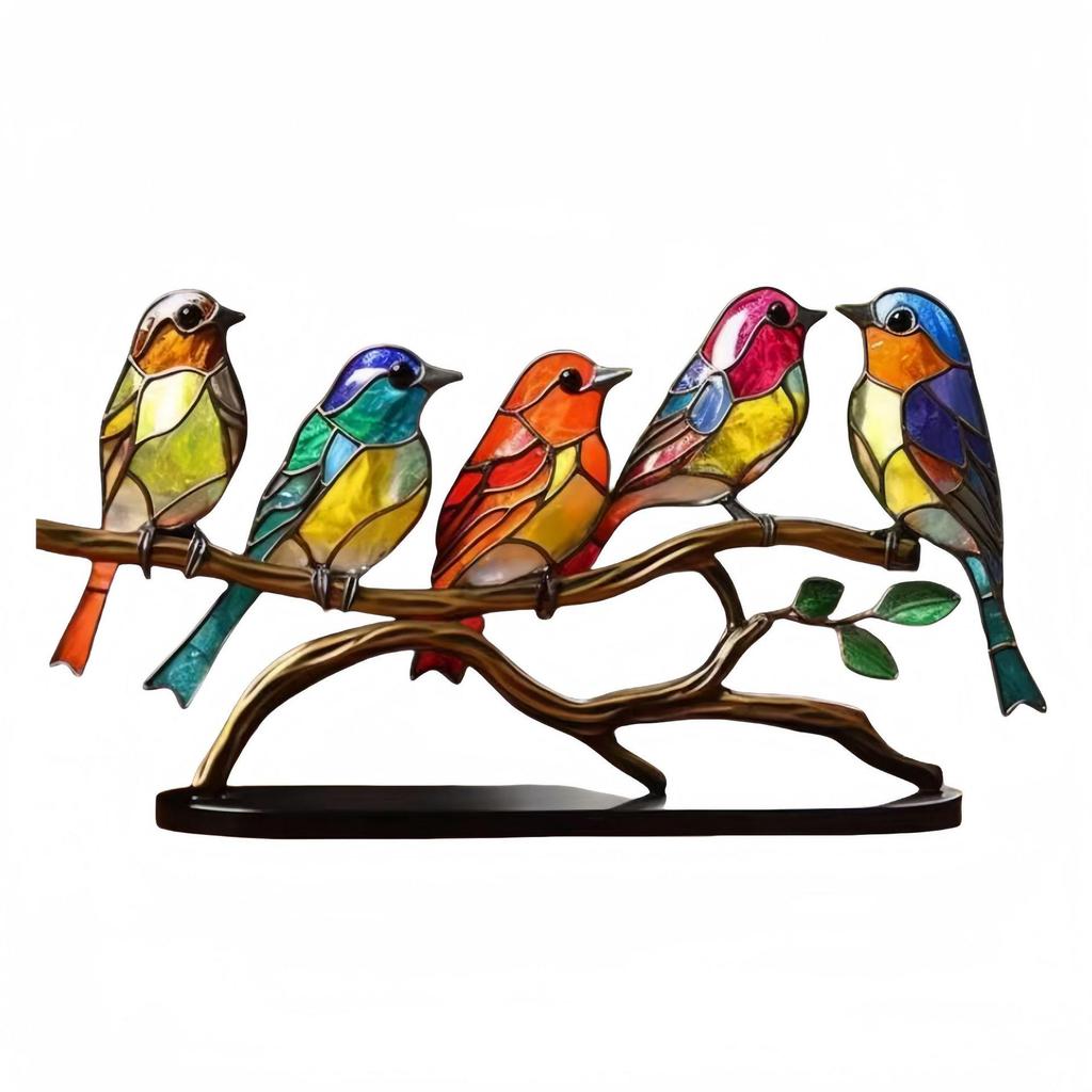 European Style Acrylic Small Bird Ornament for Home Decoration
