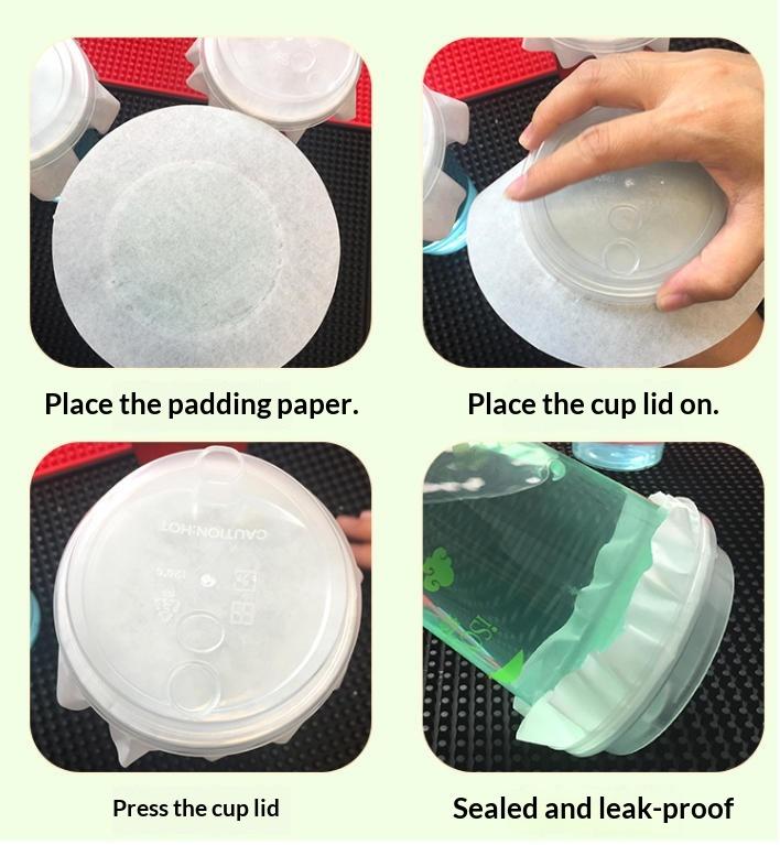 100/500 Pezzi Tazza A Prova di Perdite Carta Usa e Getta Caffè Tè al Latte Bevande Calde e Fredde Sicurezza Alimentare Base di Carta Forma a Fiore Carta Sigillante