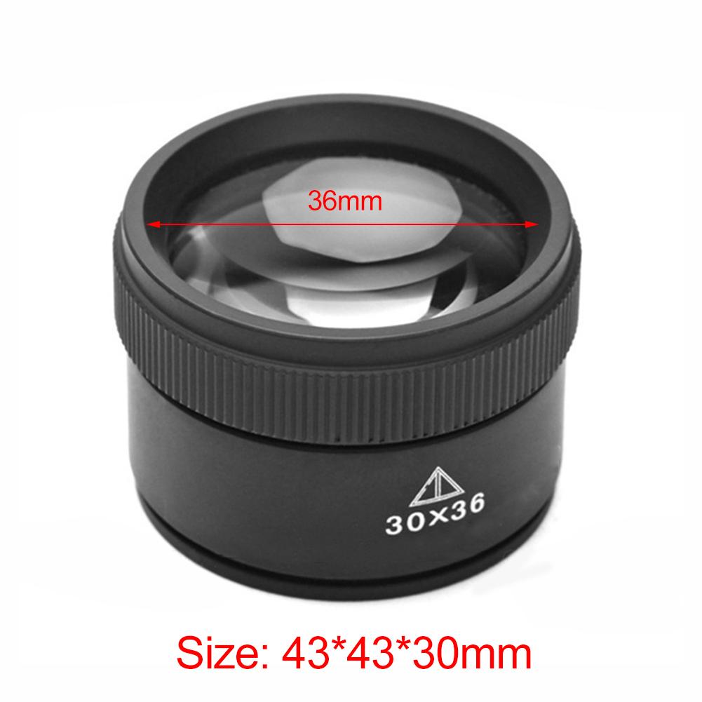 30X 36 40 mm HD Magnifying Glass Optical Glass Lens Loupe Magnifier Pocket Magnifier Handheld Coin Stamp Jewelry Monocular Loupe