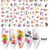 1pcs Summer Sticker Nail Art Decorations Leaves Flower 3D Adhesive Stickers Woman Face Fruit Foil Manicure Wrap