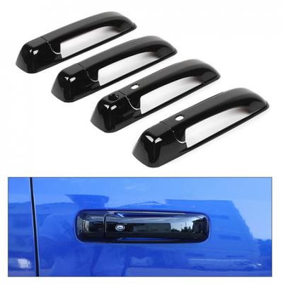 4pcs Exterior Door Handle Decor Cover Trim For Dodge RAM 1500 2010-2017 Black
