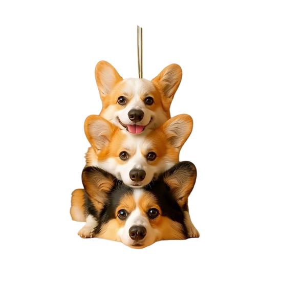 Niedliche Katze Hund Anhänger Auto Rückspiegel Hängende Dekorationen Personalisierter Acryl Charme für Autospiegel Zuhause Festliche Geschenke