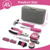 23 Piece Set of Household Combination Tools, Manual Toolbox with Plastic Toolbox Storage Box, Including Screwdriver, Tape Measur
