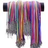 Mix Rainbow Color 102030Pcslot 50Cm Leather Rope Chain Necklace For Women Men Accessories Diy Wax Adjustable Choker Necklace