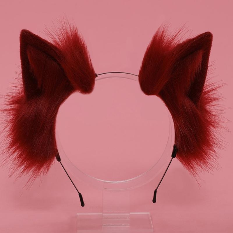 Cartoon Ears Tail Set Masquerade Halloween Cats Cosplay Party Costume Ear Hairhoop Headwear Lolita Accessories