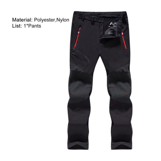 Outdoor Pants Windproof Waterproof Warm Plush Winter Trousers for Hiking