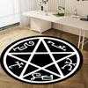 Pentagram Compass Circular Rug - Office Decorative Carpet For Living Room Bedroom Door Mat Floor Rug Computer Chair Area Rug