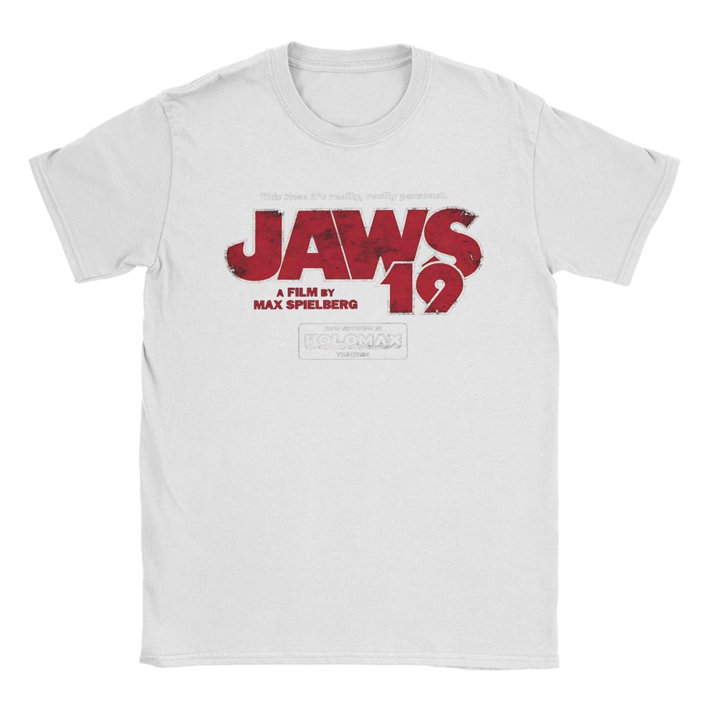 Herren Jaws 19 T-Shirts Baumwoll-Tops Sommer Y2K Basic Kurzarm T-Shirt O-Ausschnitt Mode Print T-Shirt Übergröße 5XL 6XL