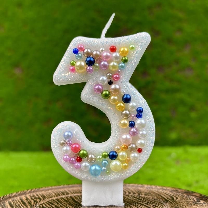 

Белая цифра свеча детский день рождения декоративные свадьбы мини свечи вечеринка воспоминания лампа свечи 1 год ребенок держатель набор