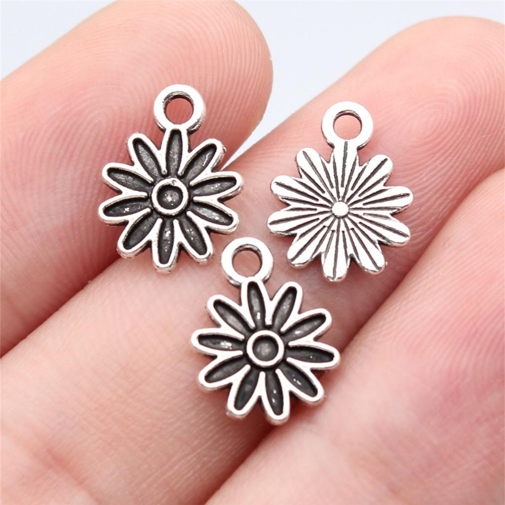 Charms Small Flower Pendants Wedding Jewelry Findings QC116
