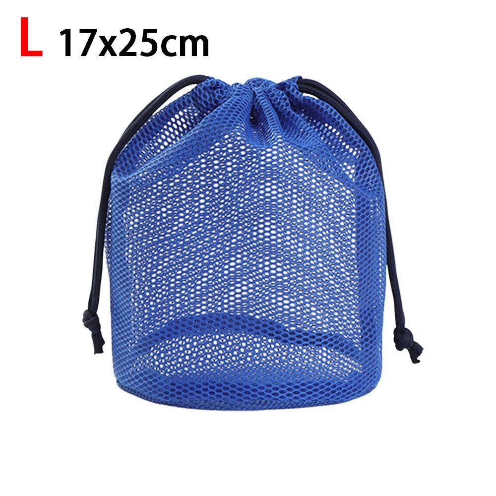 New Dopamine Color Cosmetic Bag Mesh Drawstring Storage Bag Breathable Large Capacity Lazy Toiletries Bag