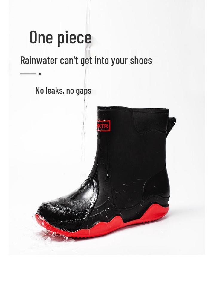 2025 Unisex Wasserdichte Samtgefütterte Mittelhohe Gummistiefel - Warme, Rutschfeste Gummischuhe für Draußen
