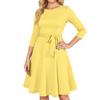 Women's Cocktail Dresses 3/4 Sleeve Vintage Wedding Guest Dress