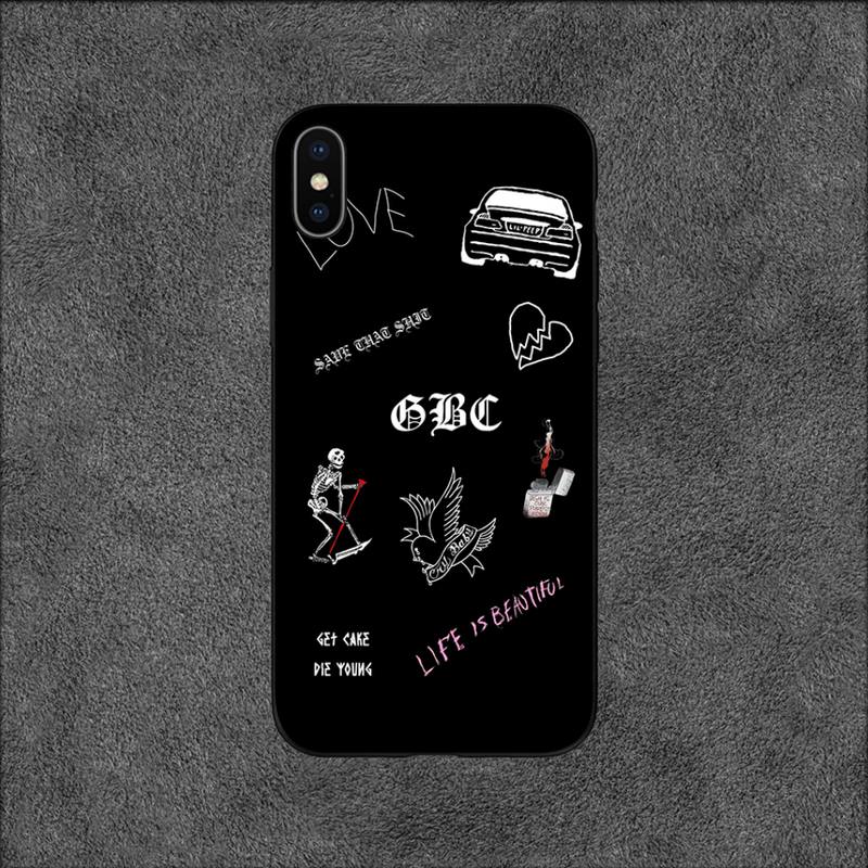 Pouzdro na telefon Lil Peep Rapper pro iPhone 11 12 Mini 13 14 15 Pro XS Max X Plus SE XR Shell