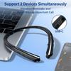 Nackenbügel-Ohrhörer Kabellos Bluetooth Geräuschunterdrückung Kopfhörer In-Ear Verstellbares Kabel Wasserdichtes Headset für Android iOS