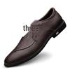 Men's Breathable Top Layer Leather Shoes - Large & Small Sizes, Soft Sole, Suitable for Business Casual & Wedding
