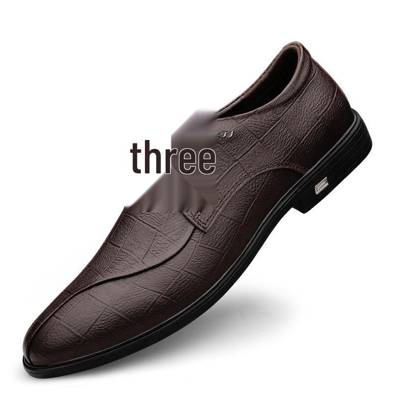 Men s Spring/Autumn Cowhide Casual Leather Shoes - Breathable, Soft Sole, Round Toe, Lace-up. Size 45