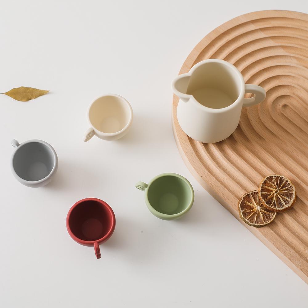 Children Tea Set Montessori Toys BPA Free Silicone Afternoon Tea Teathings Toys Kids Cosplay Play House Educational Toy Gifts
