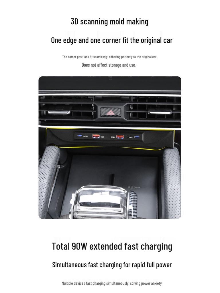 Jetour Traveler Central Control USB Expansion Dock for 23 Car Models