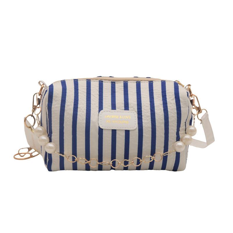Exquisite high-end textured small bag 2025 summer new small fresh powder grid pillow bag versatile messenger shoulder bag