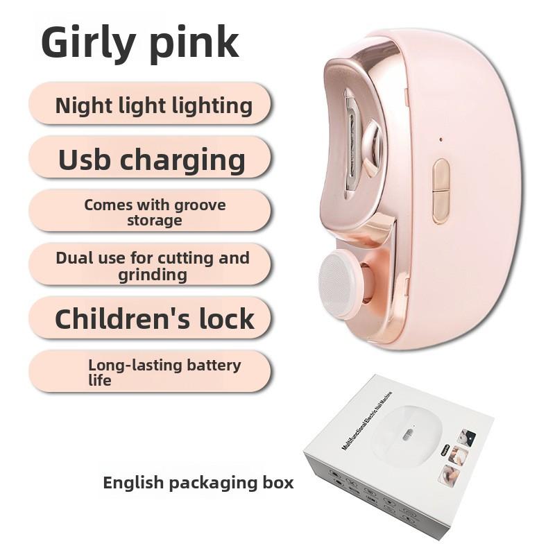 Nagelschleifer Elektrische Nagelschere Kinder Erwachsene Anti-Kneif-Nagelknipser Automatischer Nagelknipser Multifunktionaler Nagelschleifer
