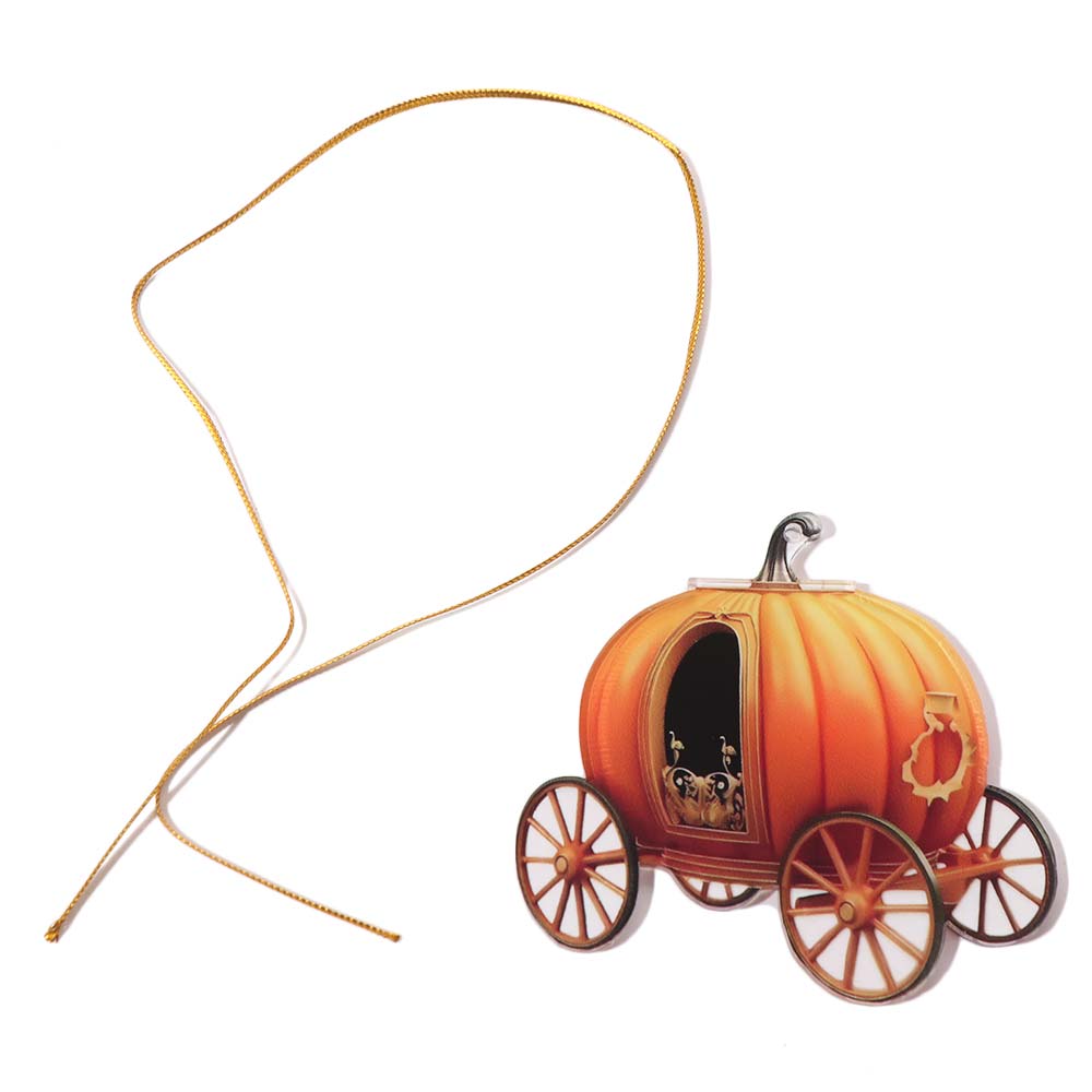 6pcs Acrylic Pumpkin Carriage Halloween Pendant Creative Christmas Keychain Car Pendant  Party