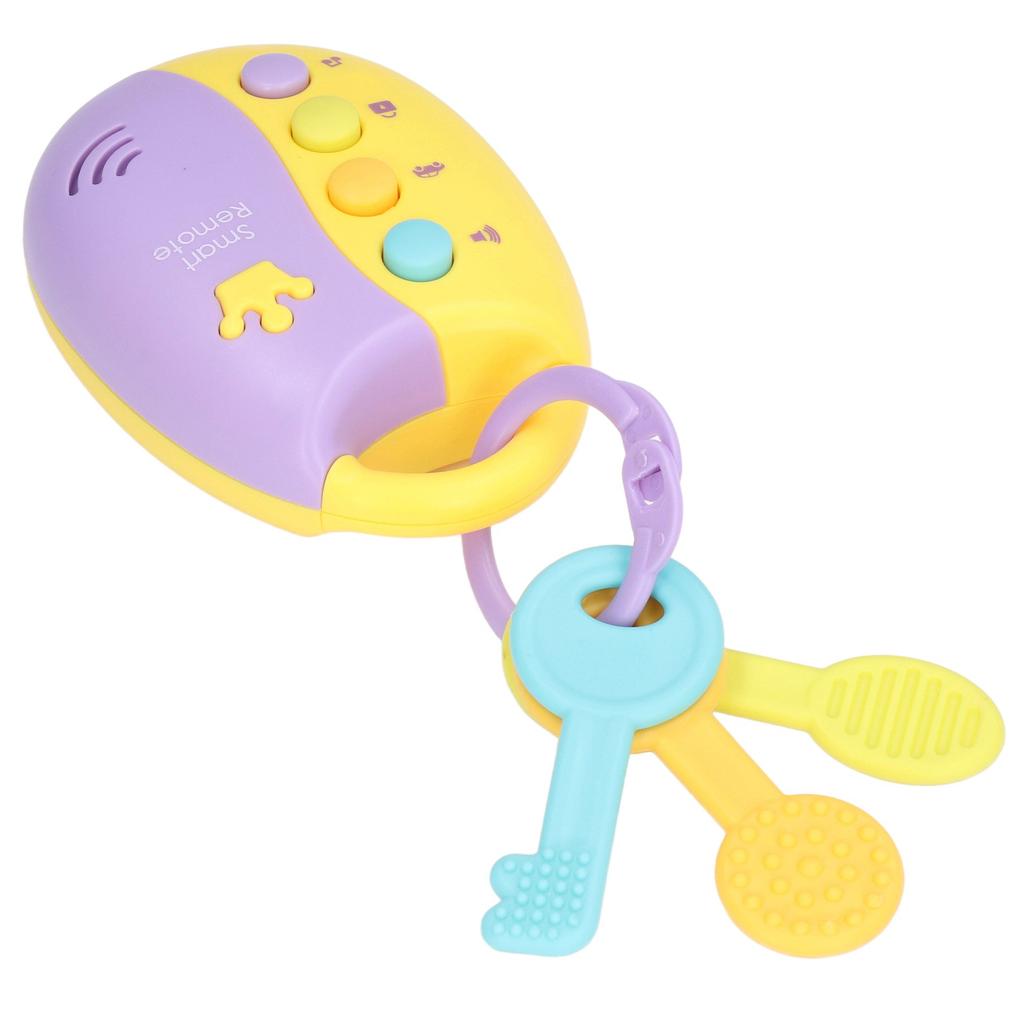 Toy Key Safe Simulation Remote Car Key Toy with Sound and Light Yellow for 12 Months and Above Baby